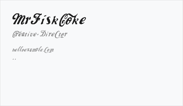 MrFisk-Coke Business Card