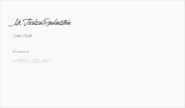 Mr.JacksonRankenstein Business Card