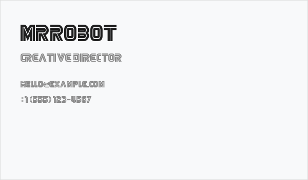 MrRobot Business Card