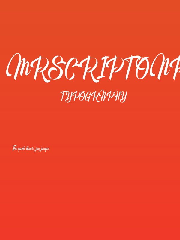 MrScriptonRegular Poster