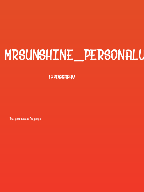 MrSunshine_PersonalUseOnly Poster