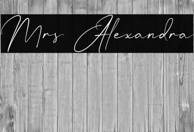 Mrs Alexandra Schriftart examples
