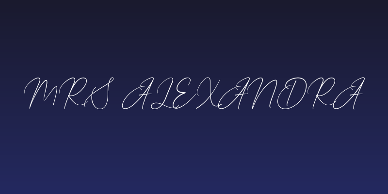 Mrs Alexandra Social Header