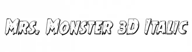 Mrs. Monster 3D Italic 