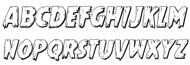 Mrs. Monster 3D Italic Polices MAJUSCULES