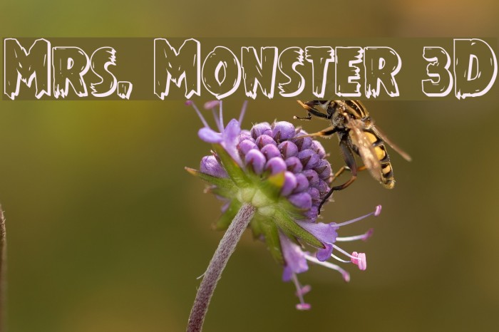 Mrs. Monster 3D Font examples