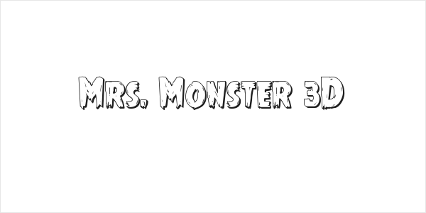 Mrs. Monster 3D Logo