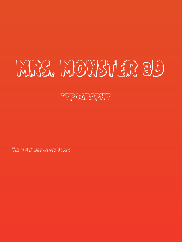 Mrs. Monster 3D Poster
