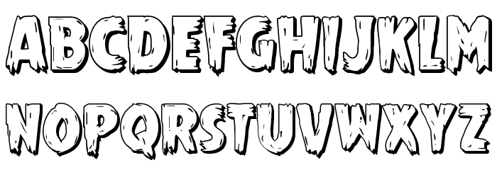 Mrs. Monster 3D Font LOWERCASE