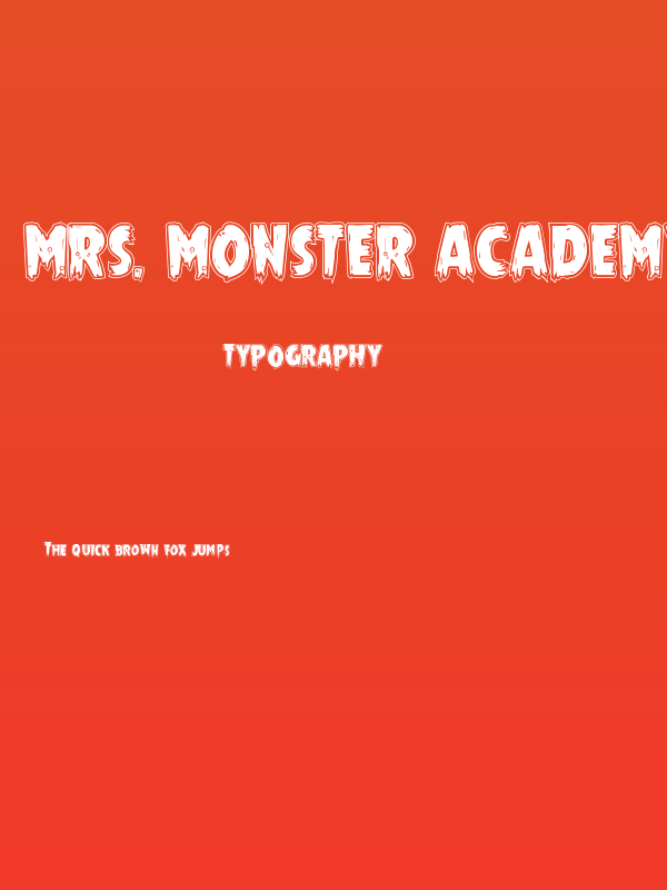 Mrs. Monster Academy Poster