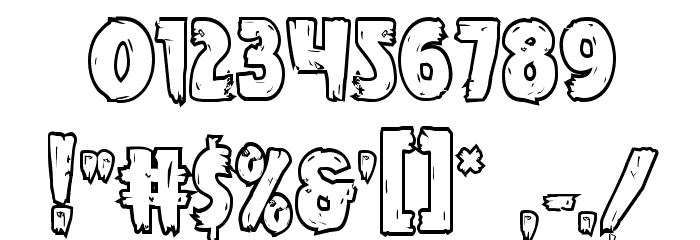 Mrs. Monster Bold Outline Font OTHER CHARS