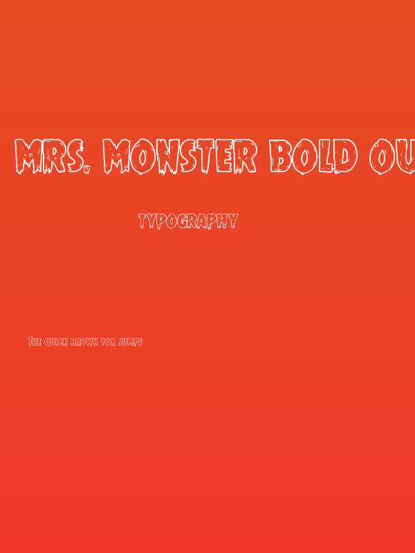 Mrs. Monster Bold Outline Poster