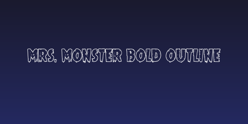 Mrs. Monster Bold Outline Social Header