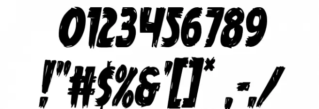 Mrs. Monster Condensed Italic Font OTHER CHARS