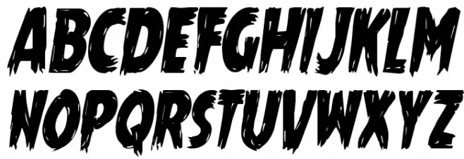 Mrs. Monster Condensed Italic フォント 大文字