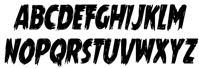 Mrs. Monster Condensed Italic Font LOWERCASE