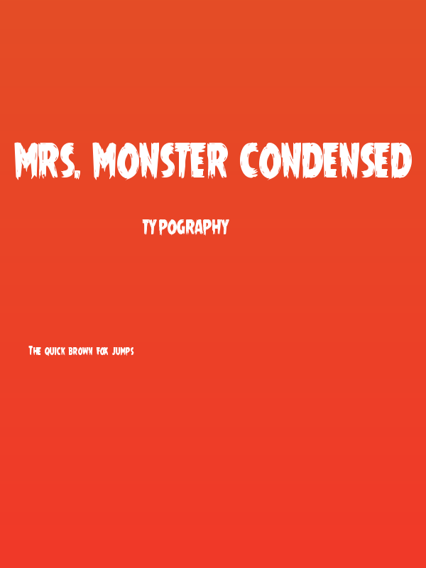 Mrs. Monster Condensed Poster