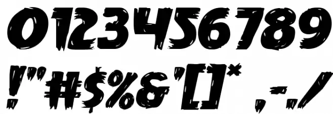 Mrs. Monster Expanded Italic Font OTHER CHARS