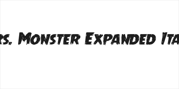 Mrs. Monster Expanded Italic Logo