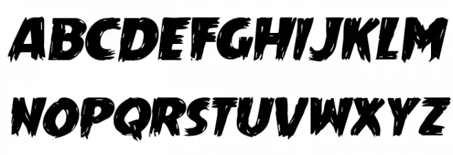 Mrs. Monster Expanded Italic 字体 小写