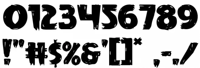 Mrs. Monster Expanded Font OTHER CHARS