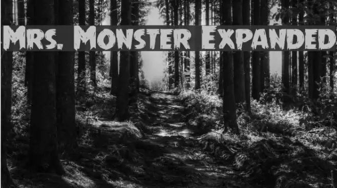 Mrs. Monster Expanded Font examples
