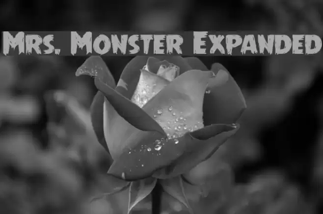 Mrs. Monster Expanded Font examples