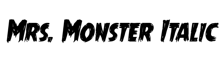 Mrs. Monster Italic Font