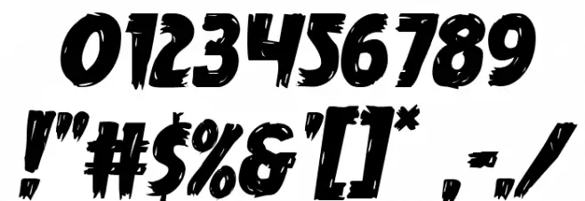 Mrs. Monster Italic Font OTHER CHARS