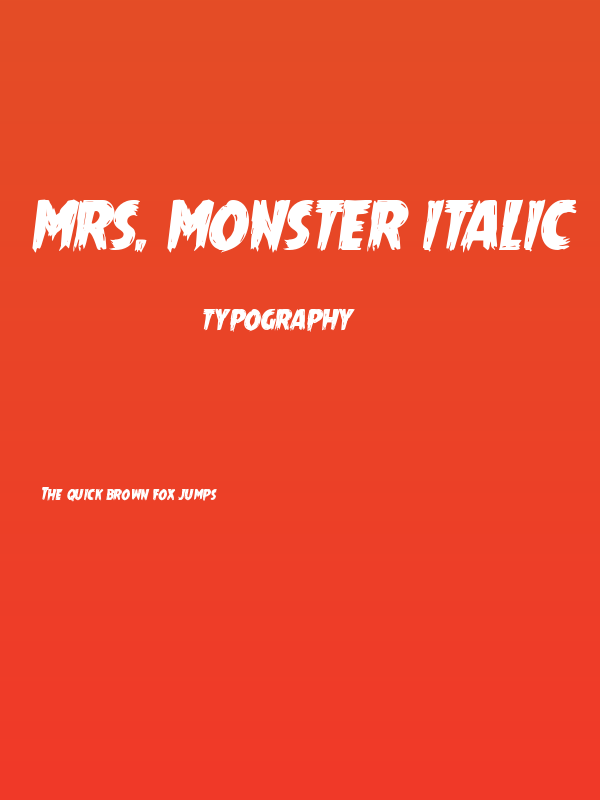 Mrs. Monster Italic Poster