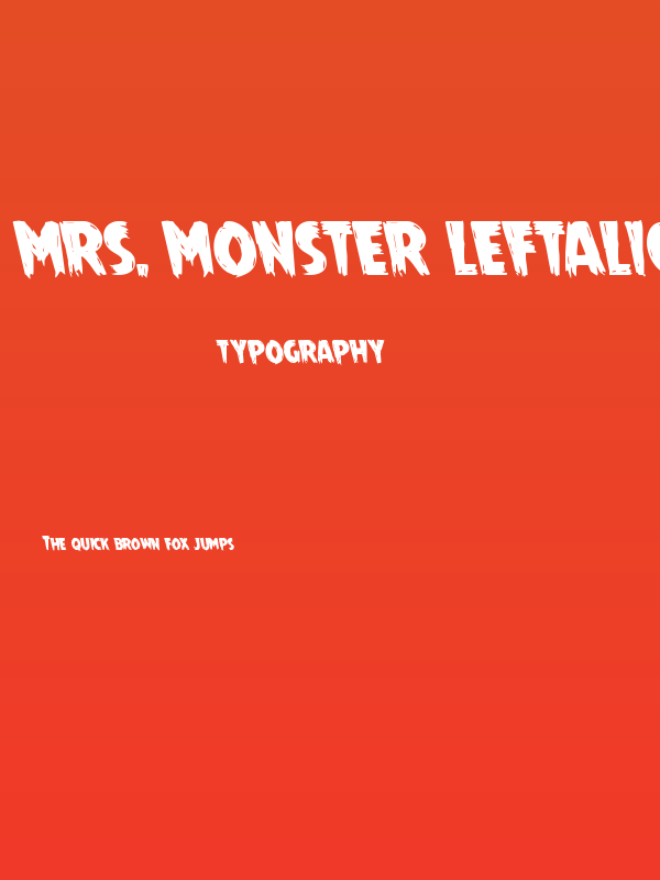 Mrs. Monster Leftalic Poster