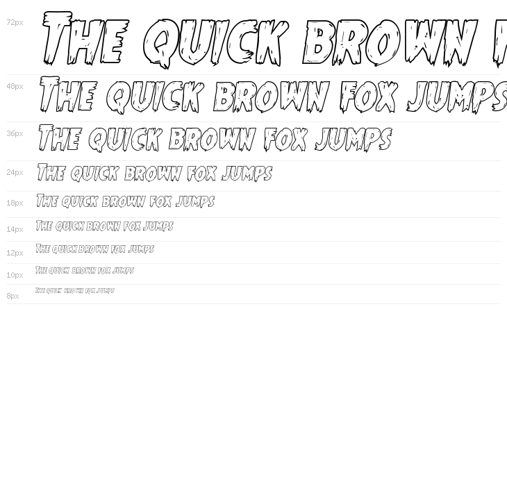 Mrs. Monster Outline Italic Waterfall