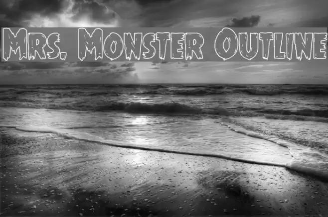 Mrs. Monster Outline Font examples