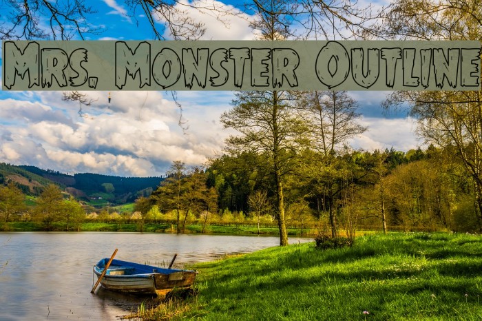 Mrs. Monster Outline Example 2