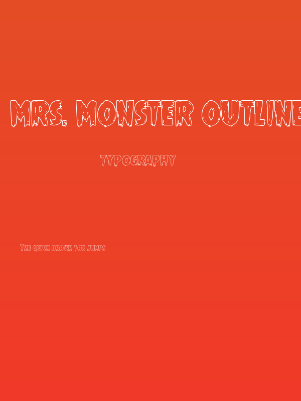 Mrs. Monster Outline Poster