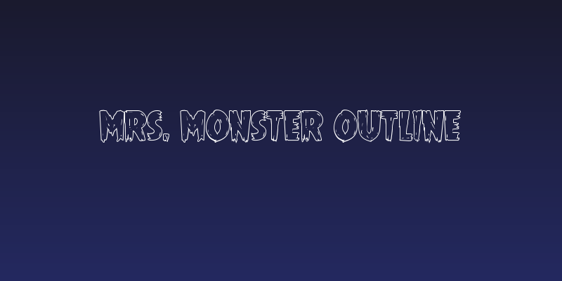 Mrs. Monster Outline Social Header