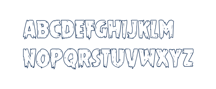 Mrs. Monster Outline Lowercase