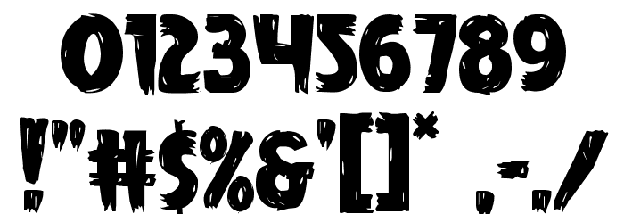 Mrs. Monster Regular フォント その他の文字