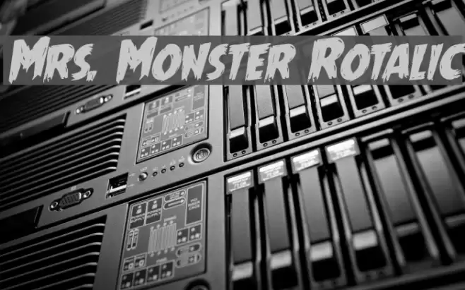 Mrs. Monster Rotalic Fonte examples