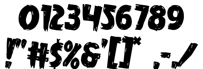 Mrs. Monster Rotated 2 Font OTHER CHARS