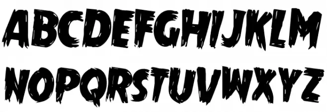 Mrs. Monster Rotated 2 Schriftart Groß