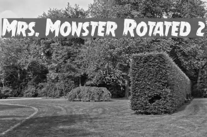 Mrs. Monster Rotated 2 Font examples