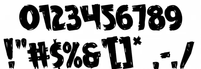 Mrs. Monster Rotated Font OTHER CHARS