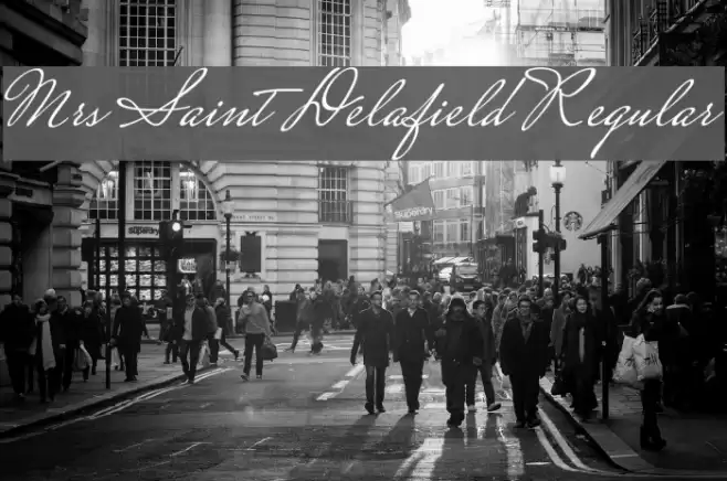Mrs Saint Delafield Regular Font examples