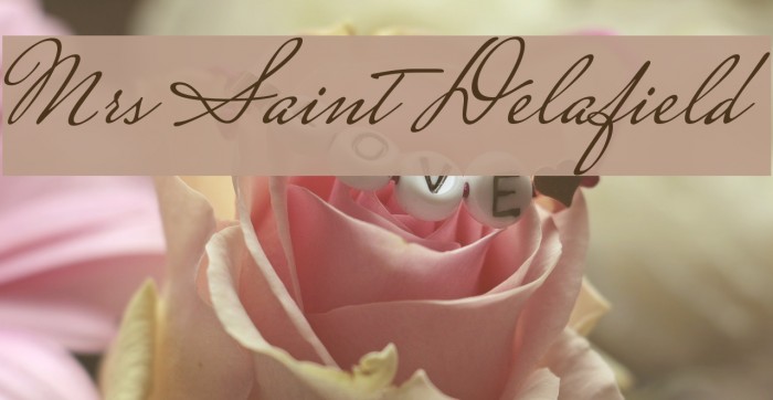 Mrs Saint Delafield Font examples