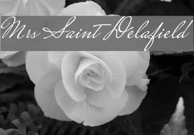 Mrs Saint Delafield Font examples