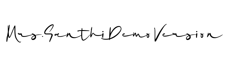 Mrs. Santhi Demo Version  Free Fonts Download