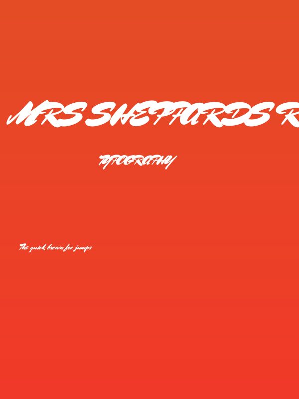 Mrs Sheppards Regular Poster