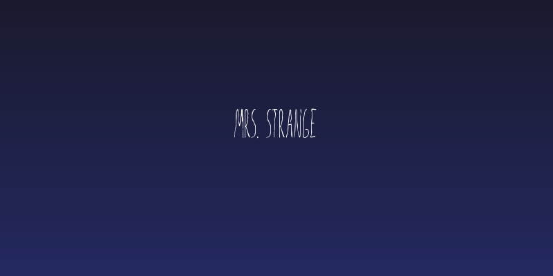Mrs. Strange Social Header