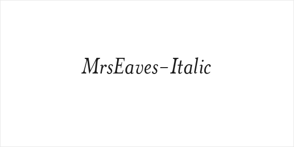 MrsEaves-Italic Logo